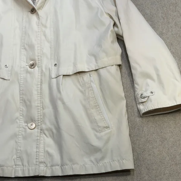 Vintage Current Seen CS Signature Hooded Anorak Jacket Womens M Cream Coastal - Image 12