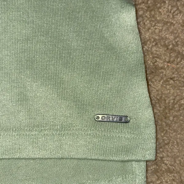 Orvis Classic Collection‎ V-Neck Cap Sleeve Top Lightweight Tee Shirt green L - Image 2