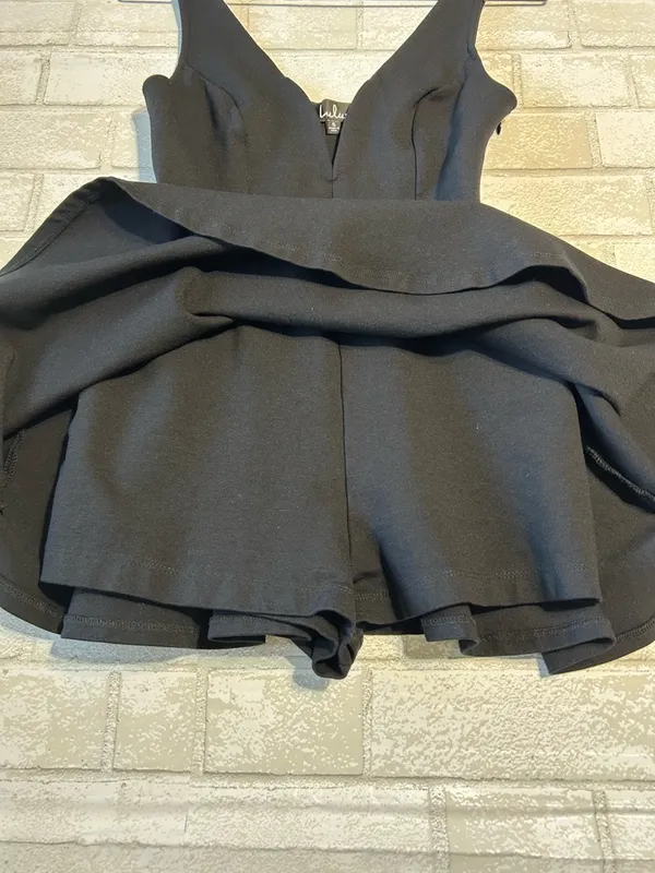 Lulu's Black V-Neck Fit & Flare Mini Dress - Image 3