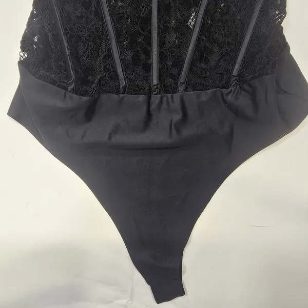 CAMI NYC Anne Corded Lace Bodysuit in Black - Image 4