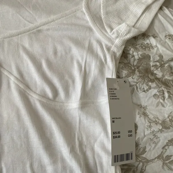 Urban Outfitters White Corset Tee - Image 3