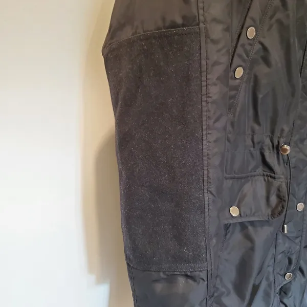 1 Madison Coat Parka Expedition Heritage Media Black Rutched Cargo Jacket - Image 3