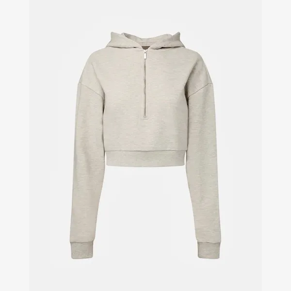 NWT!! WEWOREWHAT Half Zip Hoodie Heathered Gray Sweatshirt Hood Athleisure Small - Image 7