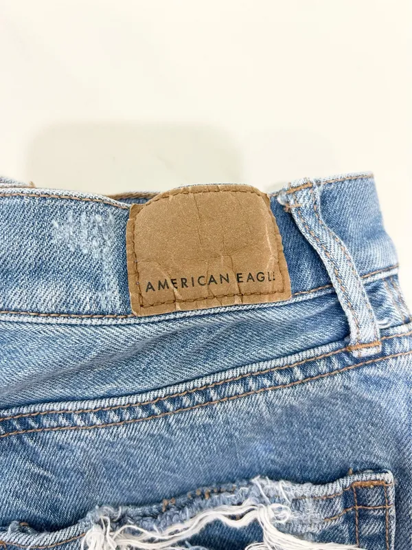 American Eagle Women’s High-Rise Ripped Denim 90s Boyfriend Jean Shorts - 000 - Image 3