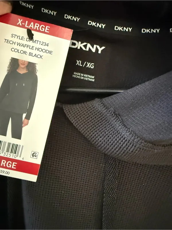 DKNY Black Women's Pullover Hooded Sweatshirt - Image 4