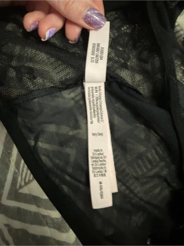 Victoria’s Secret Very Sexy Black Lace Boned Corset Bustier Top M DD Y2K - Image 8