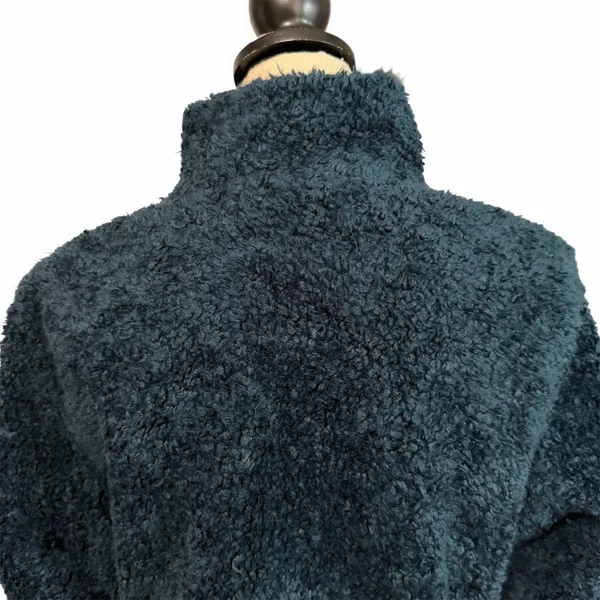 Pendleton Women's Blue Deep Pile Sherpa Teddy Jacket Sz M Cozy Fuzzy Winter - Image 5