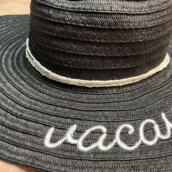 Vacay all day hat! Black. one size. - Image 7