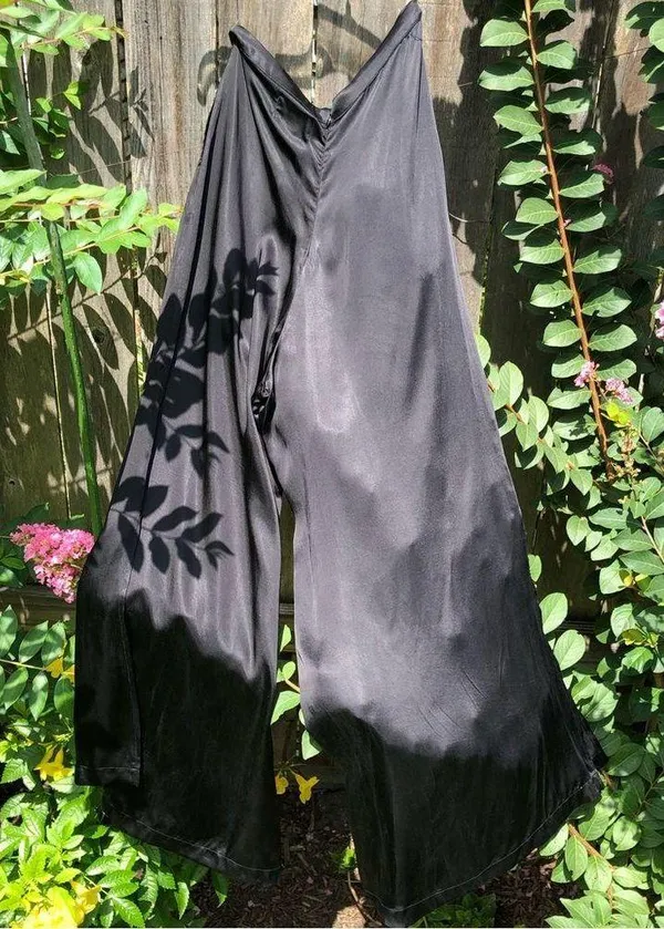 Cleobella Ainsley Black Satin Wide Leg Pants S - Image 13