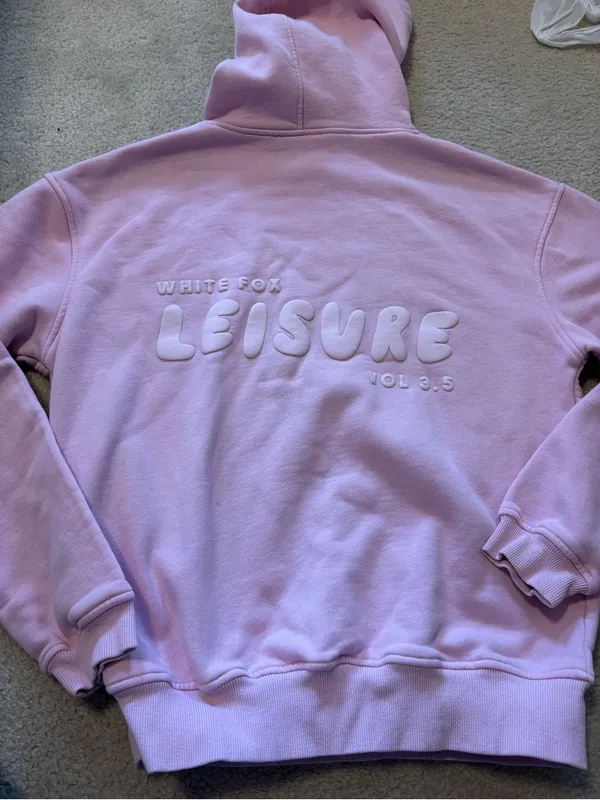 White Fox Boutique Light Pink Hoodie - Image 4