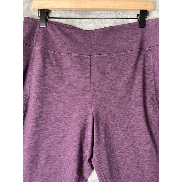 Duluth Trading NoGA‎ Cotton Leggings L X 31 Purple Pull On Stretch Casual Pants - Image 2