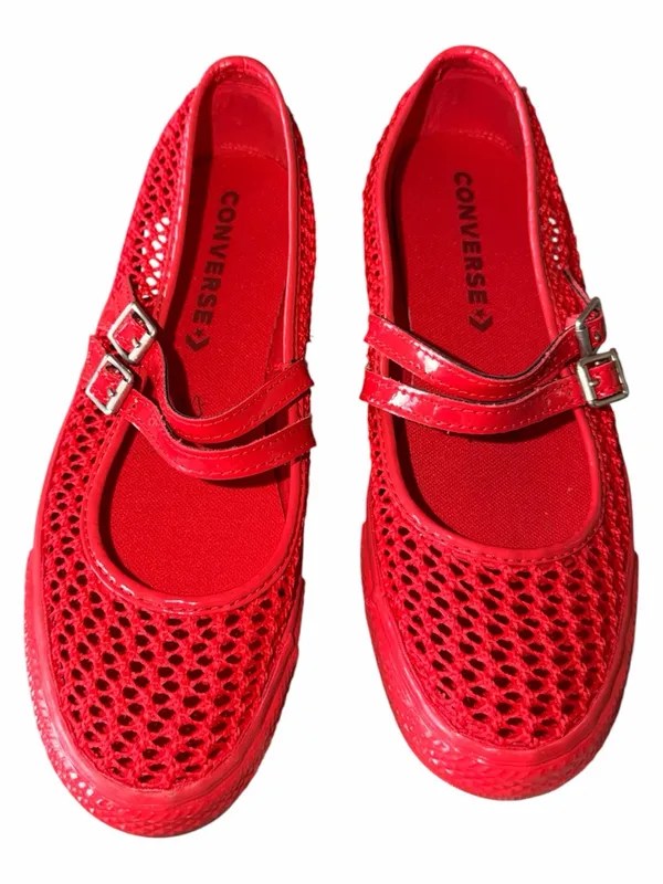 NEW Converse Chuck Taylor All Star Dainty Mary Jane Knit Women Red A16568C 10.5 - Image 8