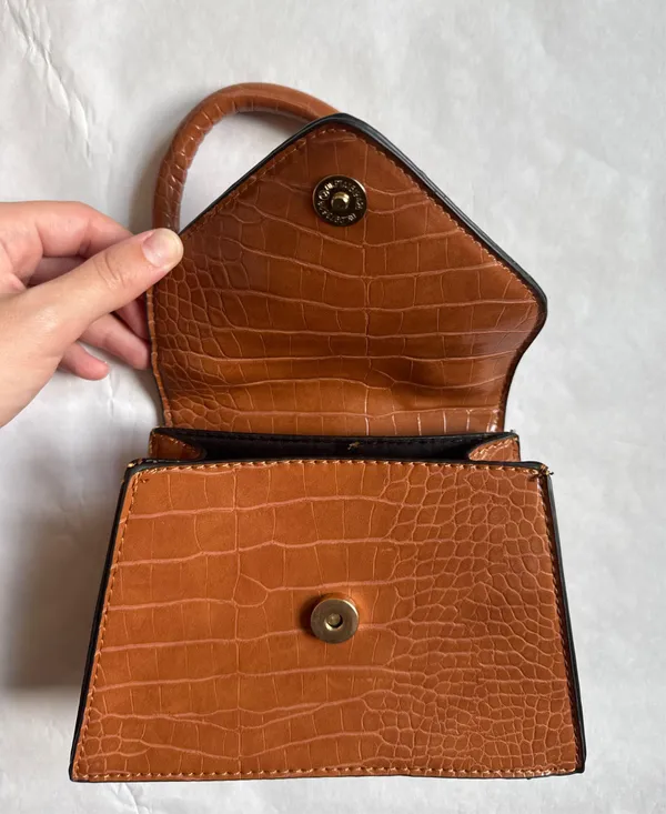 Brown Faux Leather Purse - Image 3