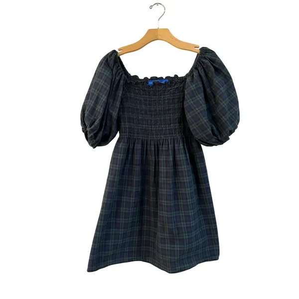 Maxwell‎ & Geradline The Sarah Short Tartan Plaid Mini Dress Preppy Blackwatch M - Image 3