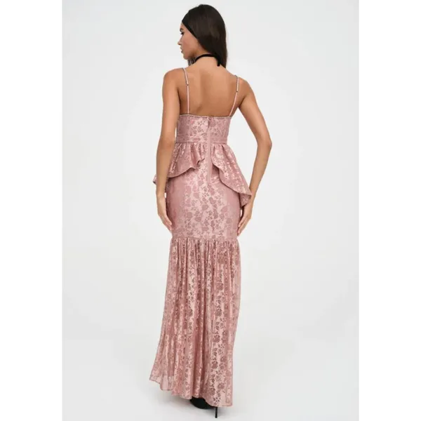 For Love & Lemons Shai Maxi Dress Dusty Pink Size Medium NWT Feminine Romantic - Image 9