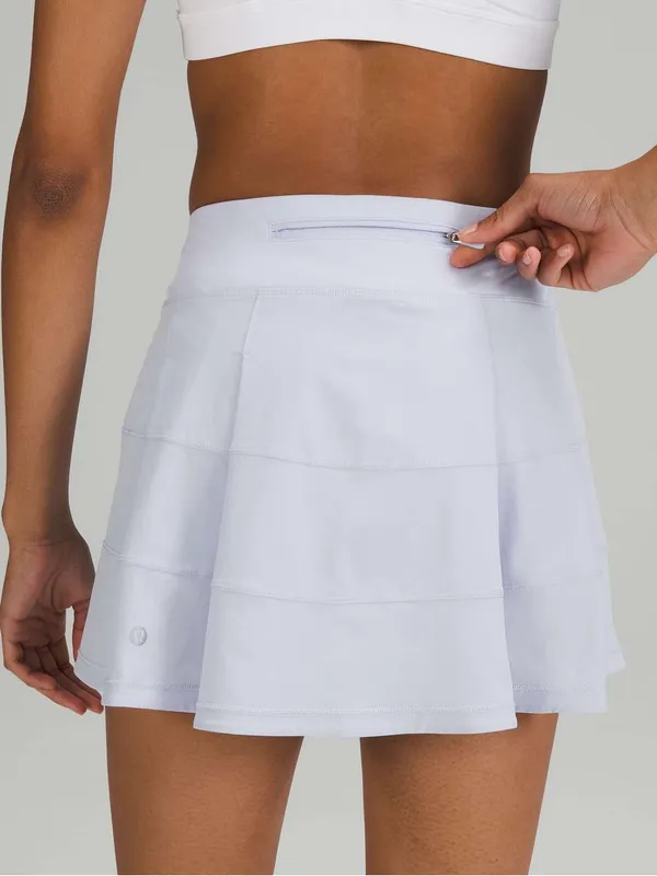 Lululemon Pace Rival Mid-Rise Skirt Long Pastel Blue Active Tennis Skort Golf 14 - Image 2