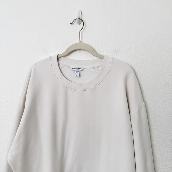 [Athleta] Retroplush Revive Crewneck Pullover Stretch Fleece Sweatshirt Size XL - Image 4