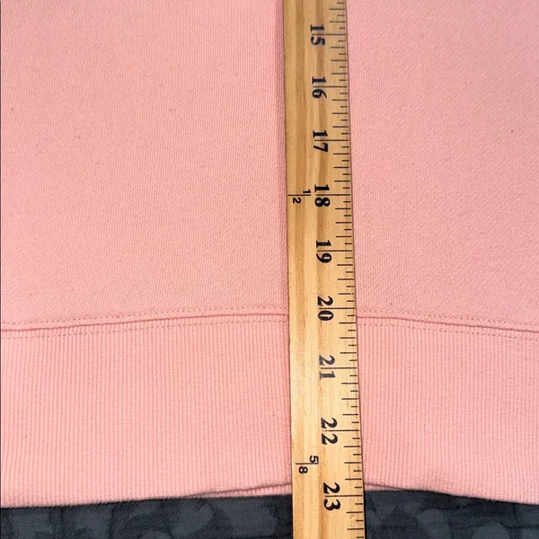 Gap women's henley pullover sweatshirt peachy pink Melba size medium preloved - Image 5
