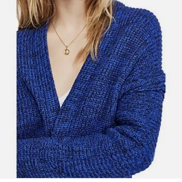Free People Deep Blue Women's Cardigan - Image 3