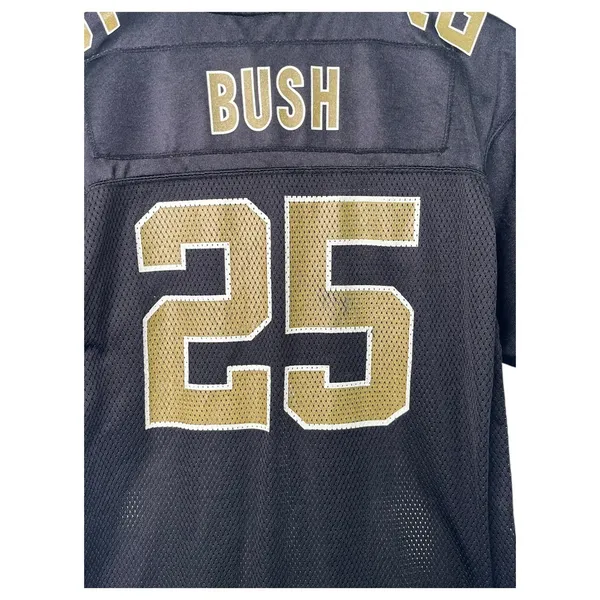 VTG Reggie Bush 25 Jersey Womens Extra Large Black New Orleans Saints NFL 2000s - Image 10