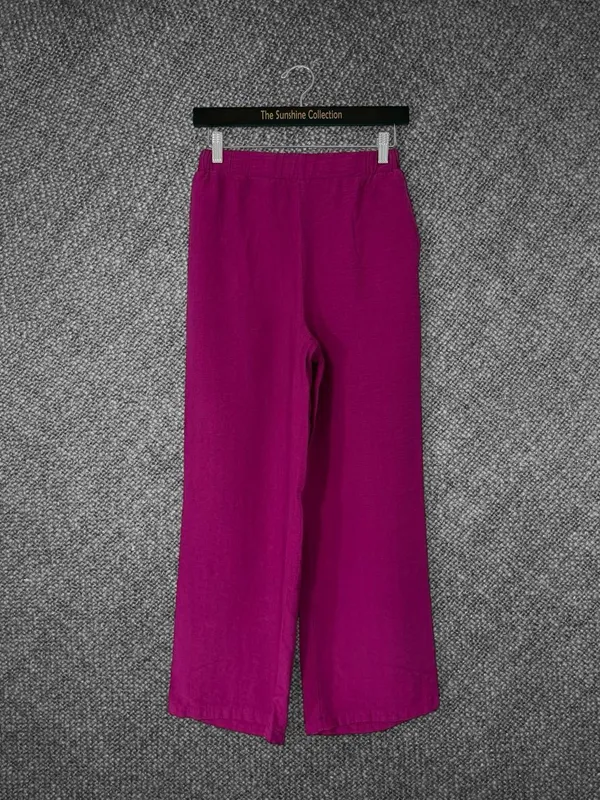 Sincerely Jules Magenta Pull On Wide Leg Pants Size Medium Pink - Image 2