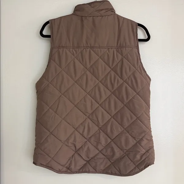 Thread & Supply Quilted Brown Sleeveless Vest - Image 6