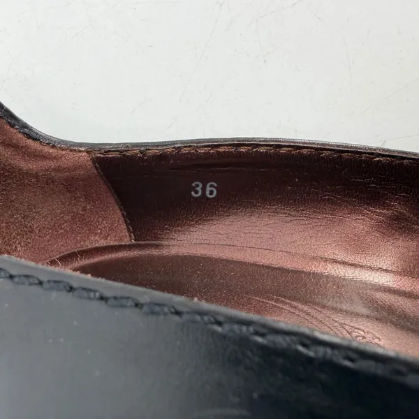 Tods Kitten Heel Pumps Womens‎ 36 Black Leather Suede Pointed Toe Office Siren - Image 9