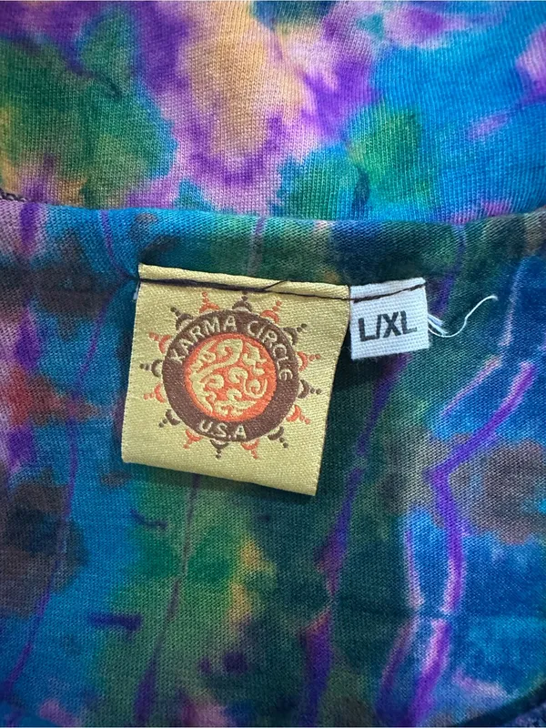 Karma Circle USA Sleeveless Dye Top – Multicolor Swirl – Size L/XL - Image 10