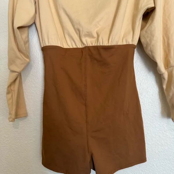 Nwot Free People Fp Movement Camel Guiding Light Layered Shortsie Romper Shorts - Image 11