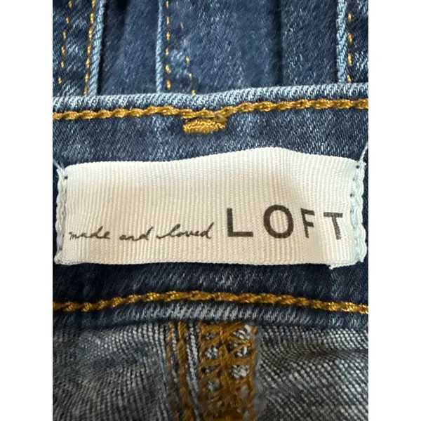 Ann Taylor LOFT The Curvy Women's Blue High Rise Cropped Skinny Denim Jeans 31 - Image 4