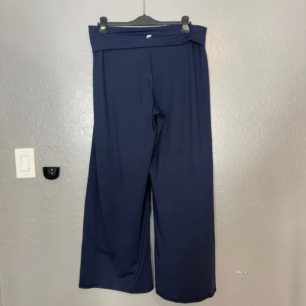 Fabletics High Waisted Foldover Leggings, Blue, XL - Image 2
