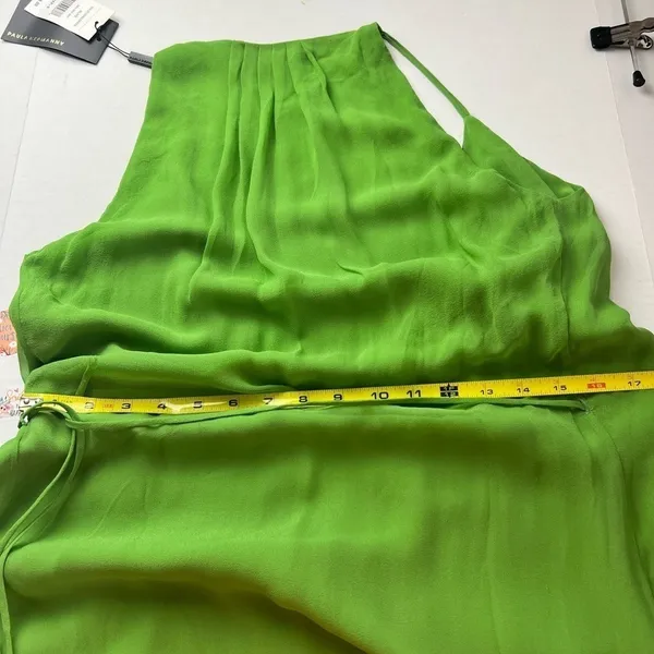 Paula Hermanny Green Wrap Maxi Dress Ring Detail NWT Size 0 - Image 5