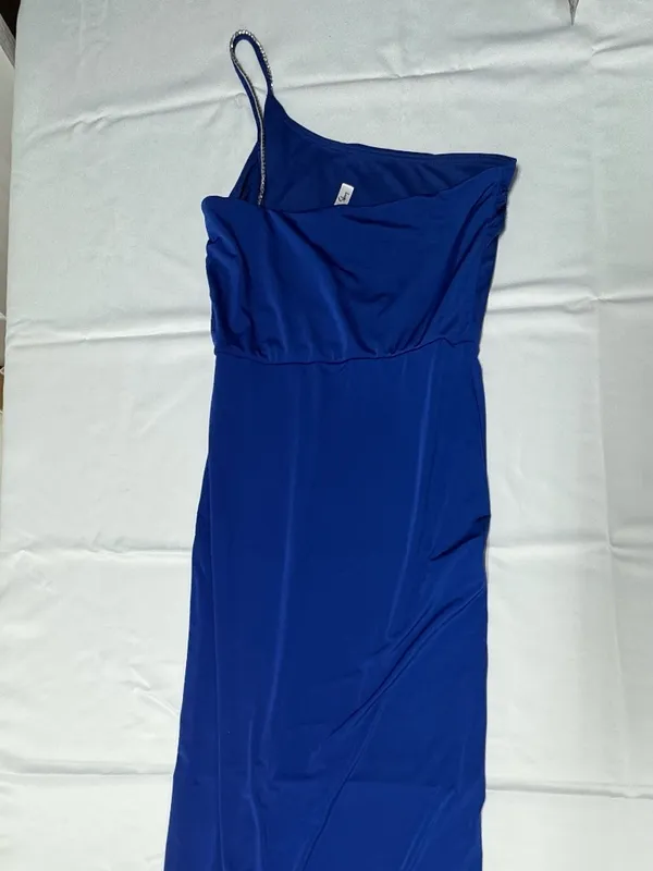 Lucy In The Sky - Royal Blue One Shoulder Formal Gown - Size S - NEW Without Tag - Image 10