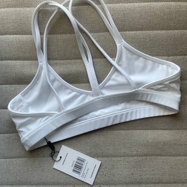 AYBL Women's White Sports Bra - Image 2