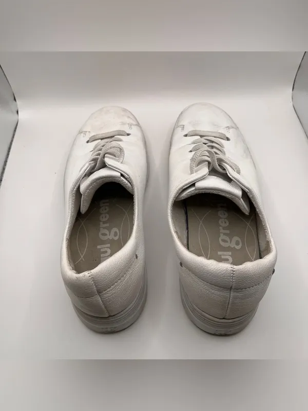 PAUL GREEN Ajay Sport Sneakers LOW TOP WHITE LEAHTER size 5.5 US 8 - Image 7