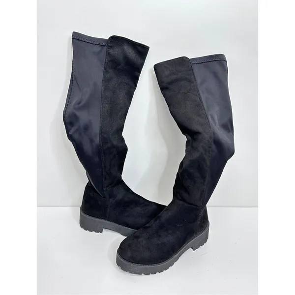 Dirty Laundry Knee High‎ Boots Womens Black Platform Size 6.5 Side Zip Closure - Image 5