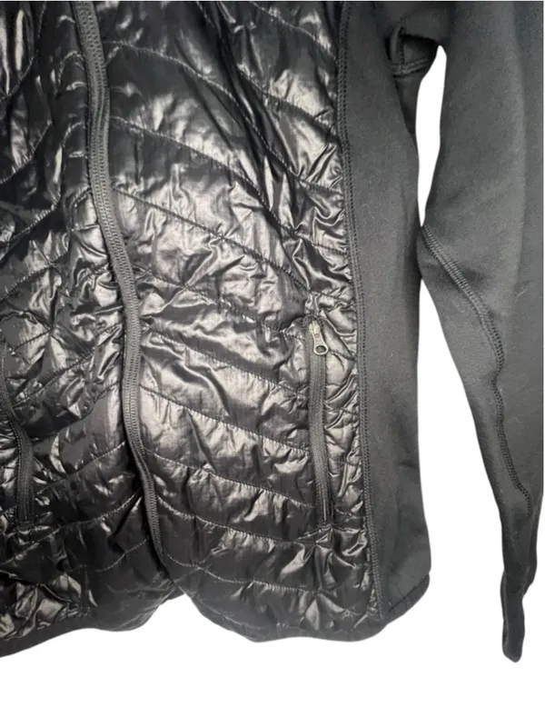 Marmot Black Hybrid Zip Up Lightweight Quilted Stretchy Puffer Jacket - Image 2