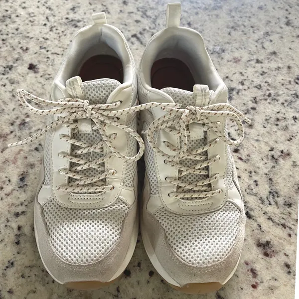 Skechers BOBS Sport Squad Air Sneakers Womens 8.5 Off White Chunky Memory Foam - Image 2