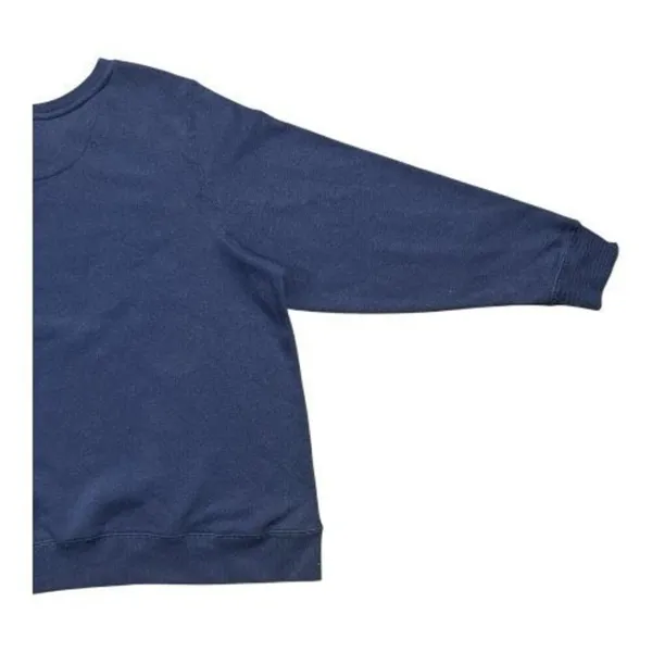 Women Navy Blue Cotton Sweatshirt Plus Size 2X Crewneck Fleece Athletic DIP - Image 9