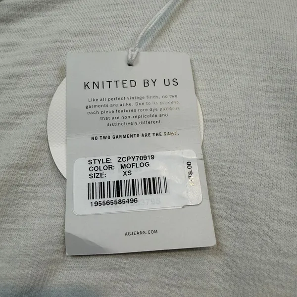 NWT‎ AG Adriano Goldschmied | Hoodie Light Grey | Women's XS ZCPY70919 - Image 6