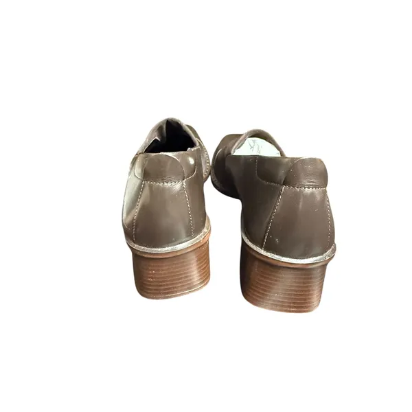 Aerosoles Brown Leather Block Heel Loafers Size 8 - Image 4