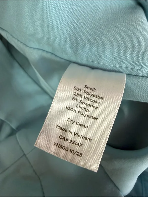 Talbots City Twill Ankle Pants Size 8 Light Blue Straight Leg Fully Lined - Image 5