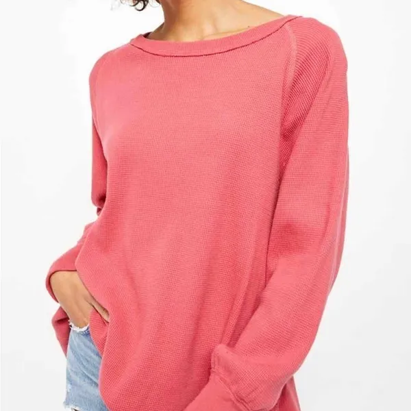 Free People Rose Amelia Thermal Top - Image 3
