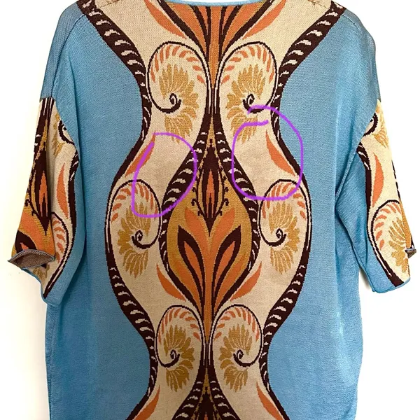 Zara Jacquard Kenia Mini Tunic Dress Womens Blue‎ and Orange Patterned Sz Large - Image 13