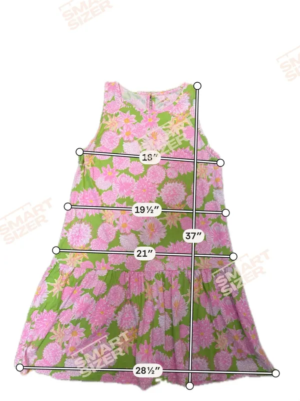 Lilly Pulitzer Dixi Swing Dress Seaside Garden Fit Size Medium (Tag L) - PTP 18” - Image 5