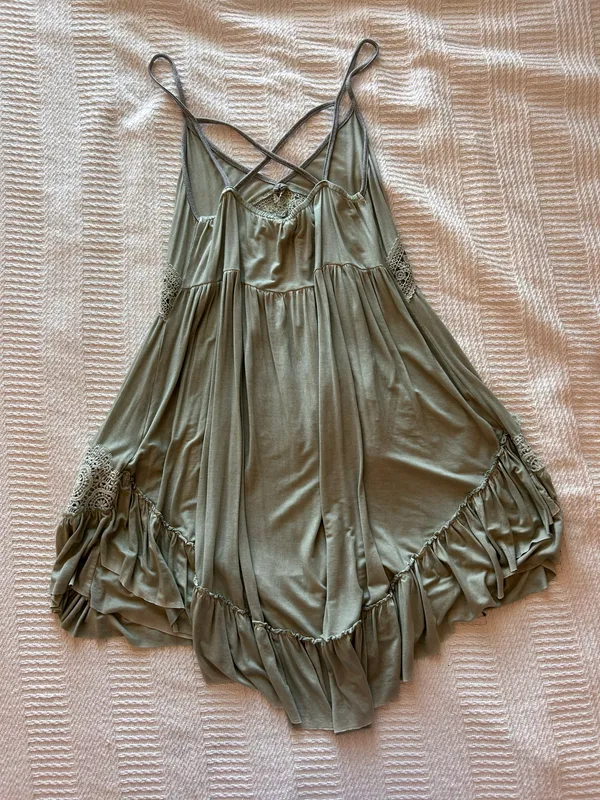 Green Boho Dress Size XS - Image 2