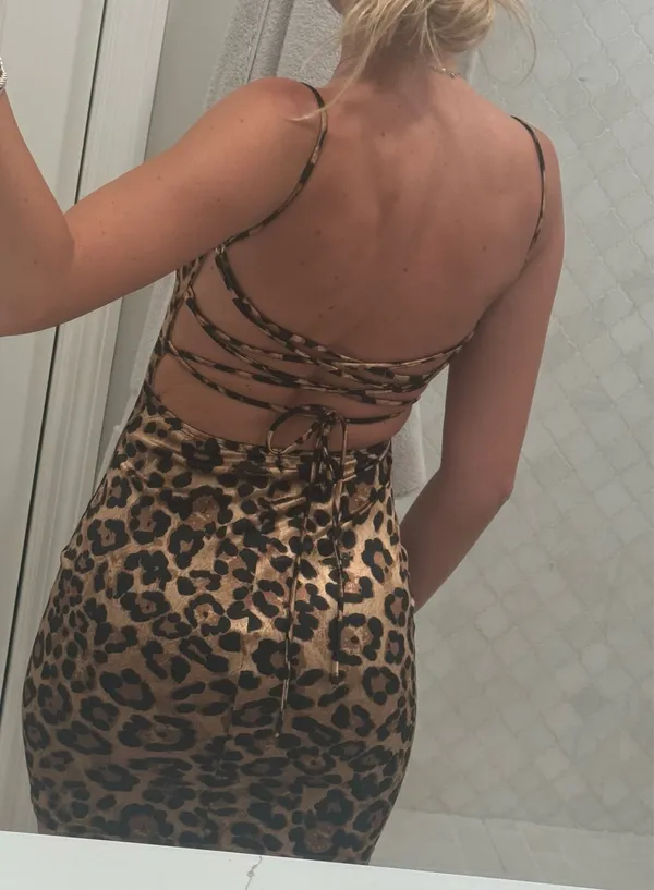 Satin cheetah dress Windsor  - Image 2