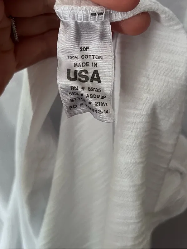 Fresh Produce Women’s 100% Cotton White Tank Dress Size Medium - Image 5