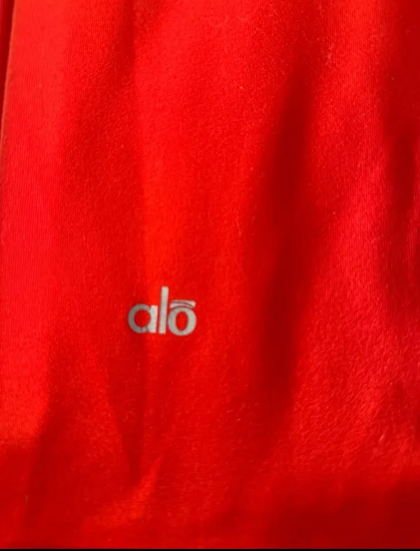 Alo Red Cropped Leggings Sz S - Image 2