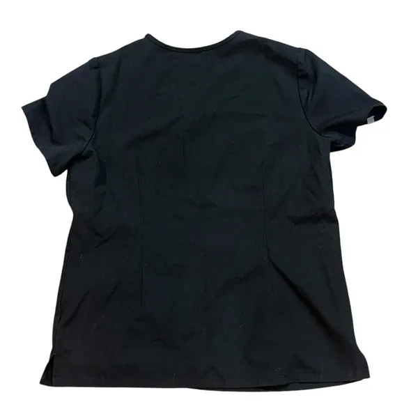 Women's FIGS Casma 3 Pocket Black Scrub Top‎ Medium Medical Healthcare Hospital - Image 4